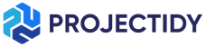 1. Logo with three Ps intertwined in blue and white, with the text PROJECTIDY